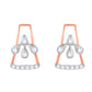 Diamond Earring for her in Rose Gold DPE23002