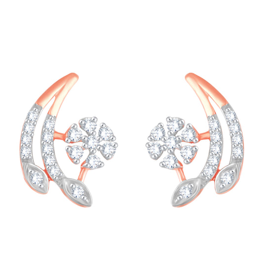 Diamond Earring for her in Rose Gold DPE23003
