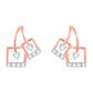 Diamond Earring for her in Rose Gold DPE23005