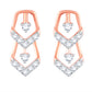 Diamond Earring for her in Rose Gold DPE23006