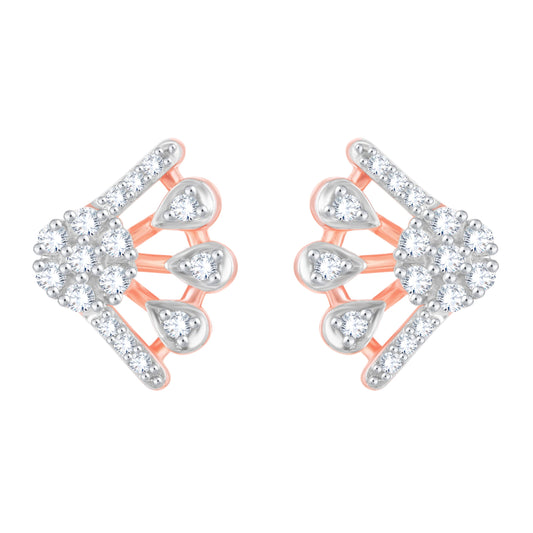 Diamond Earring for her in Rose Gold DPE23007