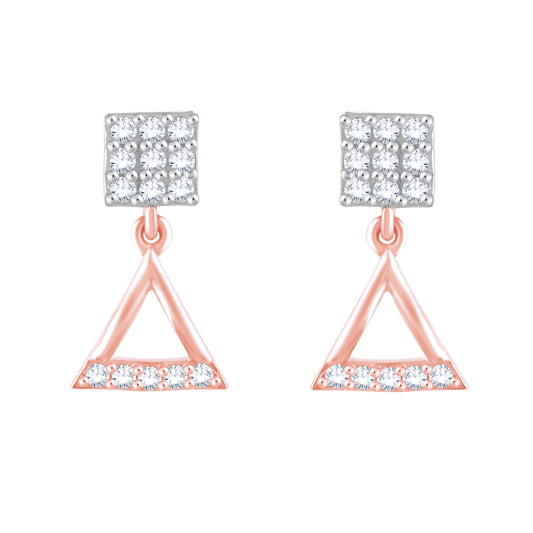 Diamond Earring for her in Rose Gold DPE23009