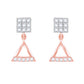 Diamond Earring for her in Rose Gold DPE23009