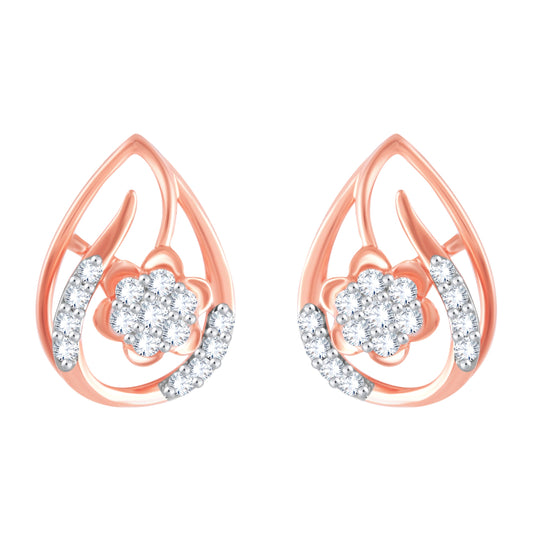 Diamond Earring for her in Rose Gold DPE23016
