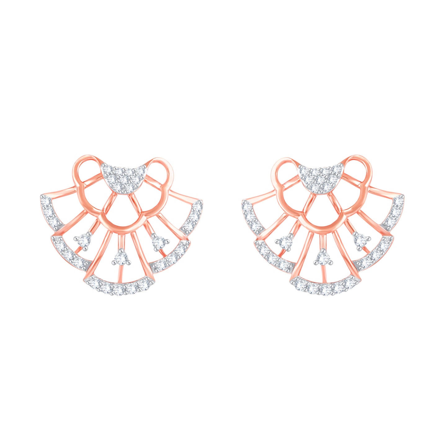 Diamond Earring for her in Rose Gold DPE23024