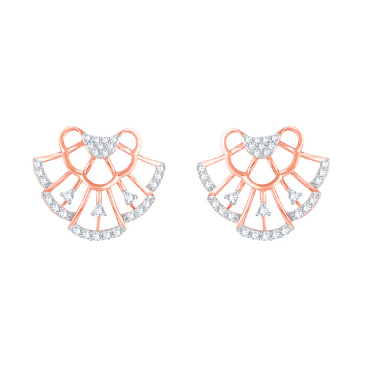 Diamond Earring for her in Rose Gold DPE23024