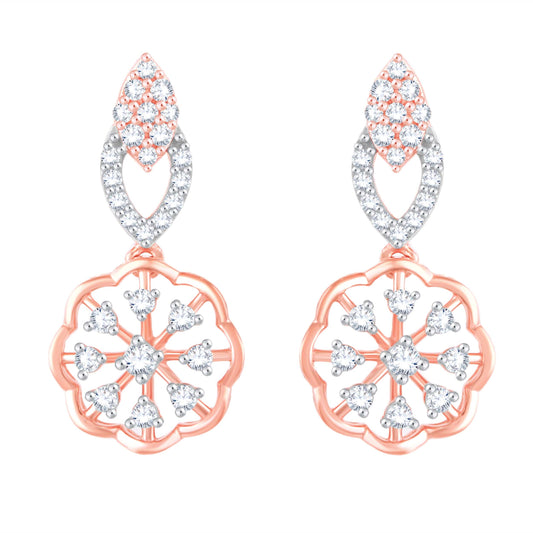 Diamond Earring for her in Rose Gold DPE23027