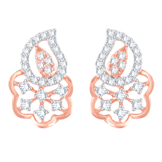 Diamond Earring for her in Rose Gold DPE23031