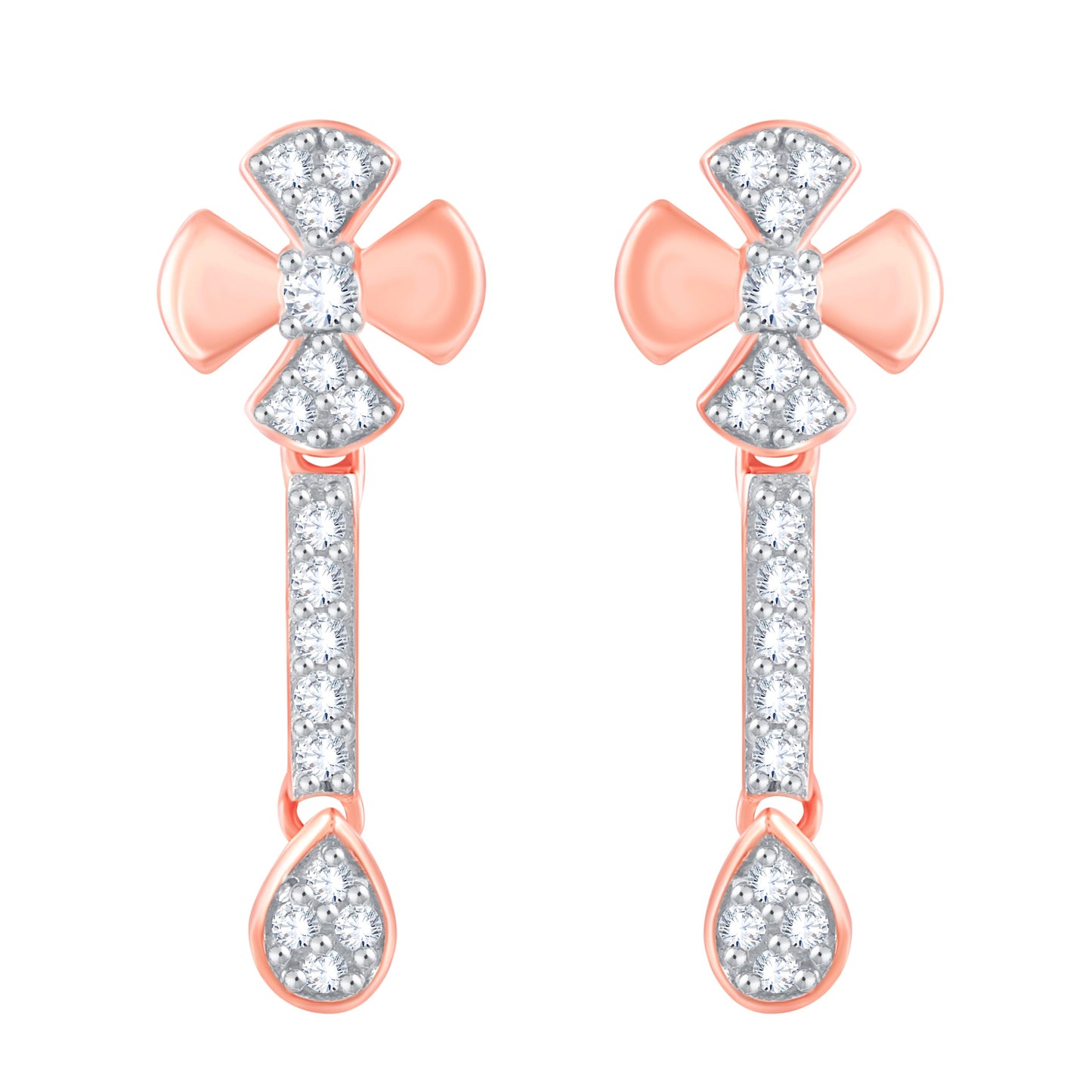 Diamond Earring for her in Rose Gold DPE23033