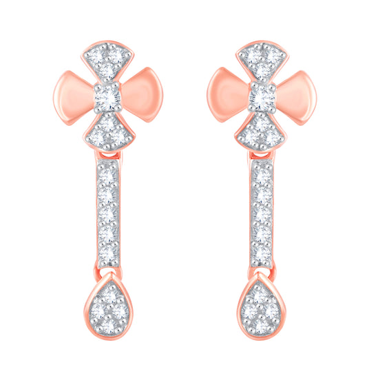 Diamond Earring for her in Rose Gold DPE23033