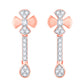 Diamond Earring for her in Rose Gold DPE23033