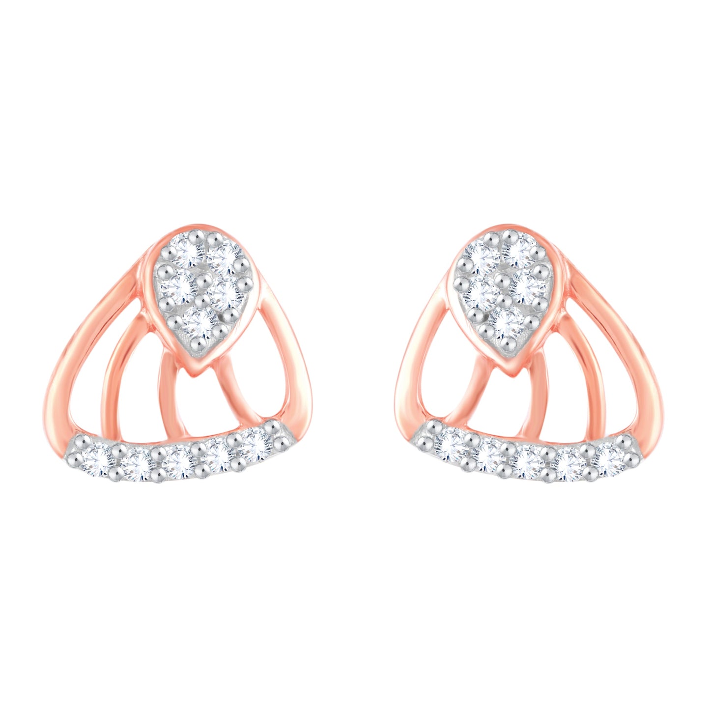 Diamond Earring for her in Rose Gold DPE23034
