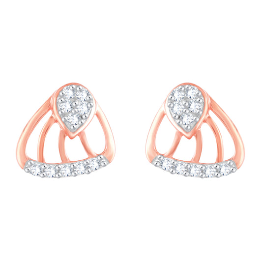 Diamond Earring for her in Rose Gold DPE23034