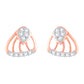 Diamond Earring for her in Rose Gold DPE23034
