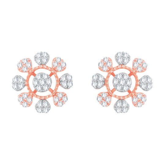 Diamond Earring for her in Rose Gold DPE23035