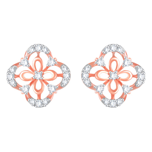 Diamond Earring for her in Rose Gold DPE23039