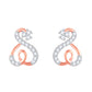 Diamond Earring for her in Rose Gold DPE23041