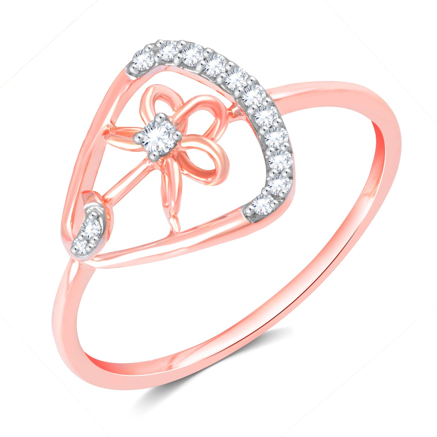 Diamond Ring for her in Rose Gold DPR23013