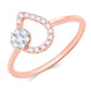 Diamond Ring for her in Rose Gold DPR23021