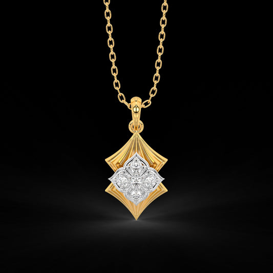 Diamond Pendant Set for her in Yellow & White Gold DPS22001
