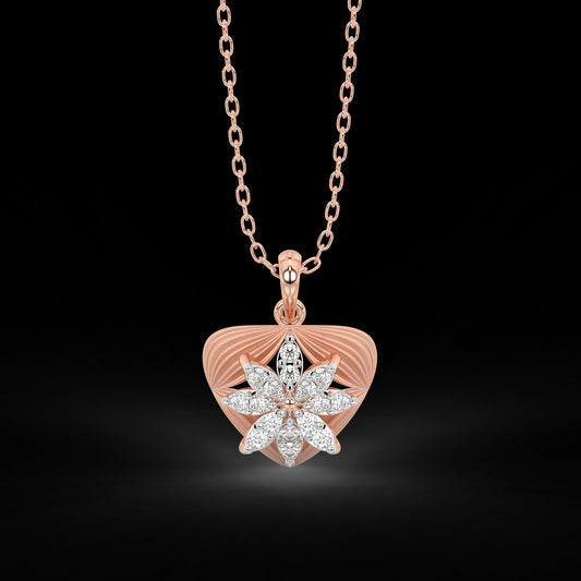 Diamond Pendant Set for her in Rose Gold DPS22002