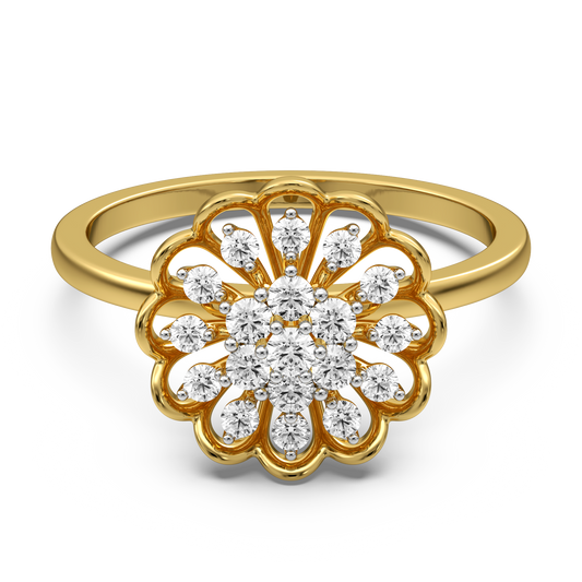 Rosetta Flower Diamond Ring
