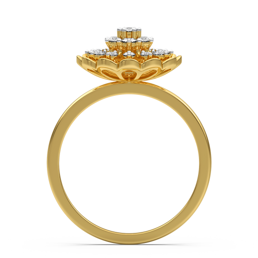 Rosetta Flower Diamond Ring