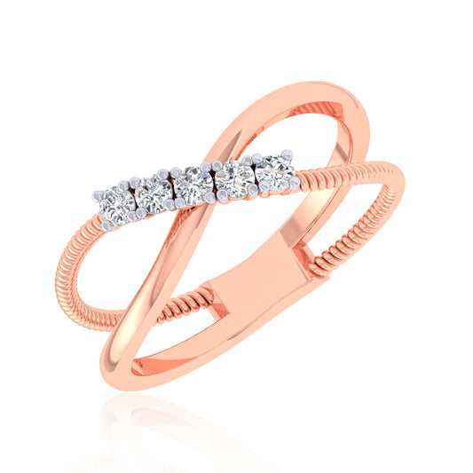Prisha Criss Cross Diamond Ring