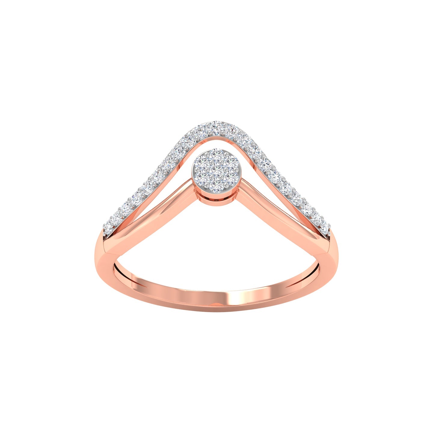Millie V Shaped Diamond Ring