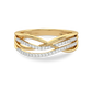 Delia Criss Cross Diamond Ring