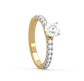 Harlee Ornate Solitaire Diamond Ring