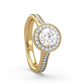 Ilya Halo Solitaire Diamond Ring
