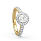 Noor Halo Solitaire Diamond Ring