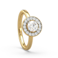 Karen Halo Solitaire Diamond Ring