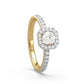 Zora Halo Diamond Ring