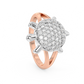 Diamond Ring for her in Rose & White Gold DRG22552