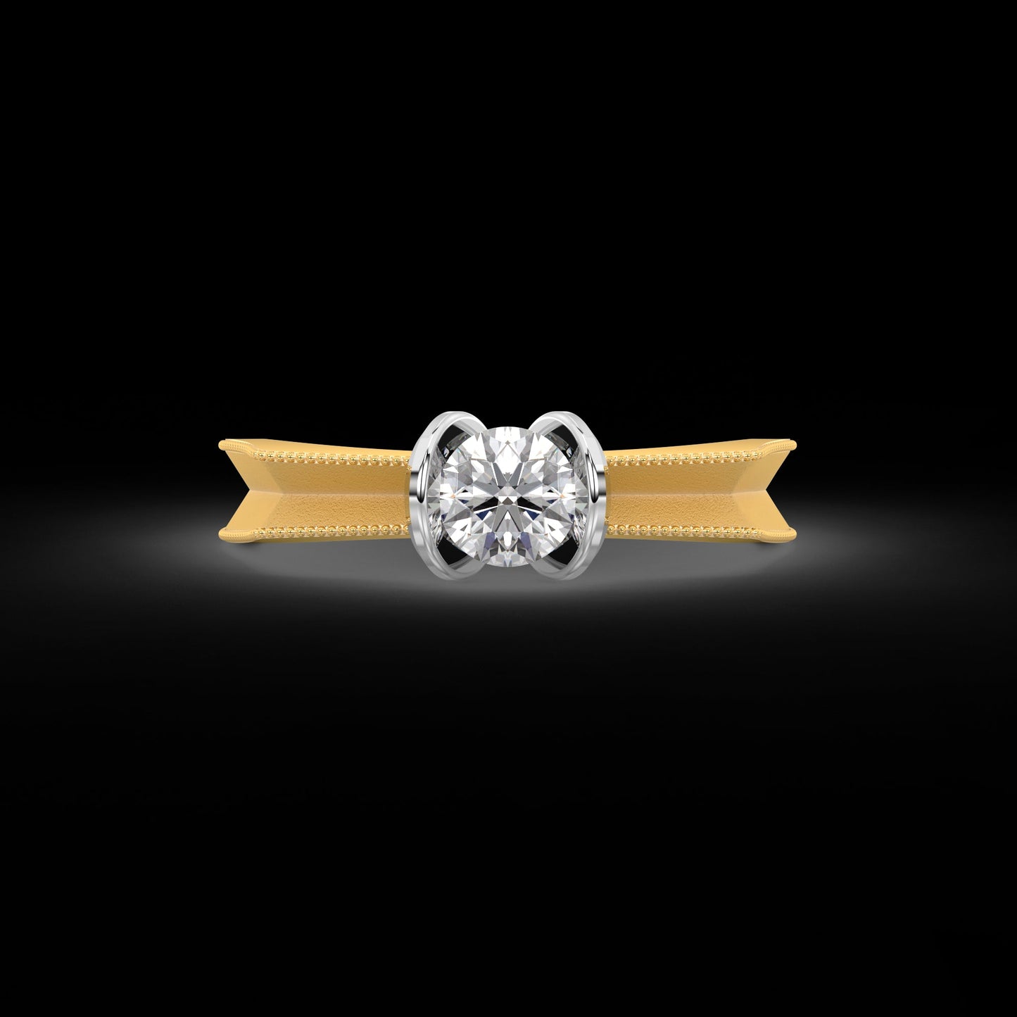 Diamond Ring for her in Yellow & White Gold DRG22575