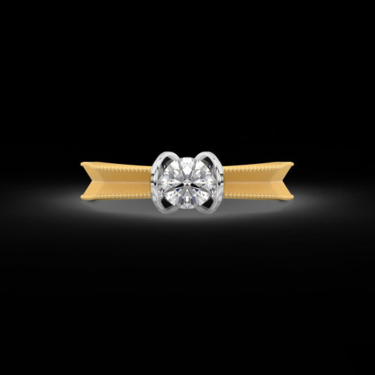 Diamond Ring for her in Yellow & White Gold DRG22575