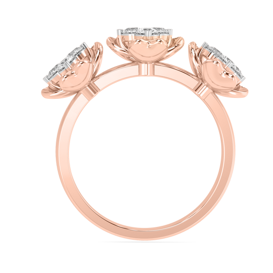 Diamond Ring for her in White & Rose Gold DRG22645