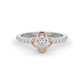 Diamond Ring for her in White & Rose Gold DRG22701