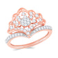Diamond Ring for her in Rose Gold DRG23516
