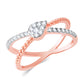 Diamond Ring for her in Rose Gold DRG23671