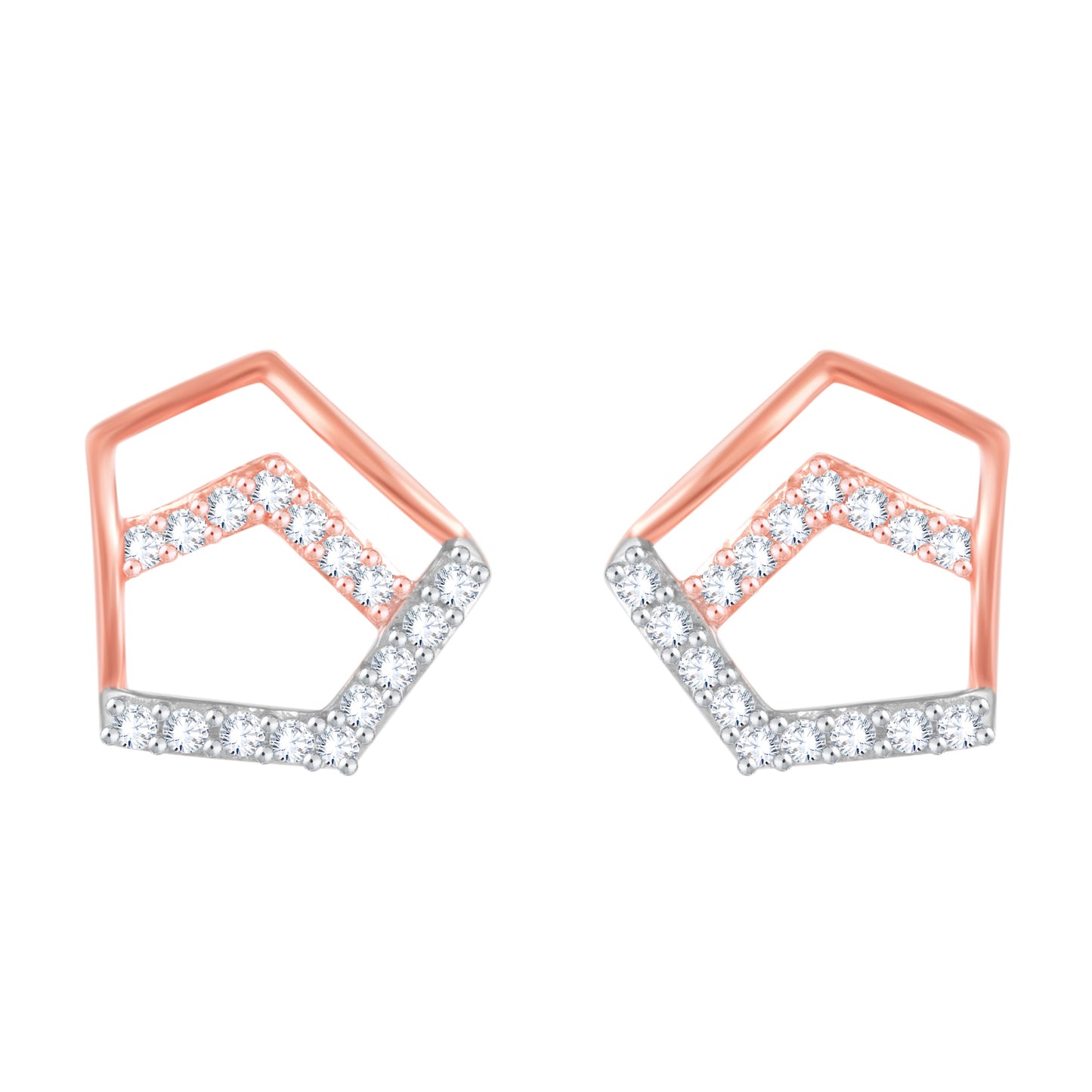 Diamond Earring for her in Rose Gold DSE23028