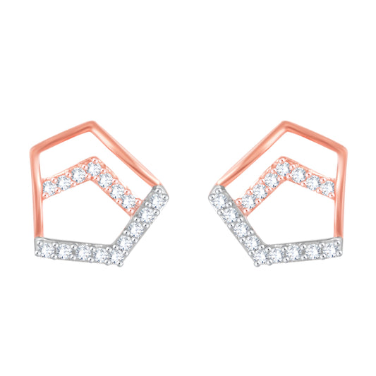 Diamond Earring for her in Rose Gold DSE23028