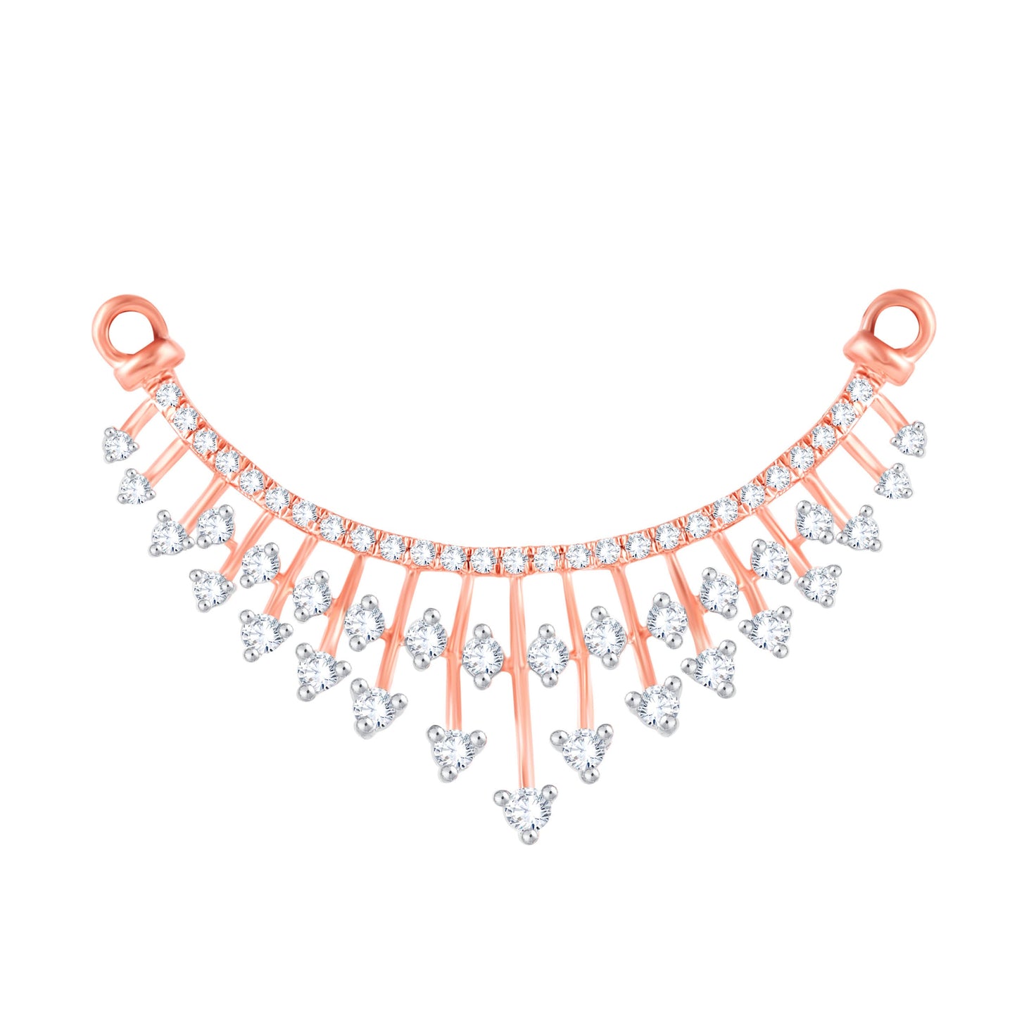 Diamond Mangalsutra Pendant for her in Rose Gold DTN22070