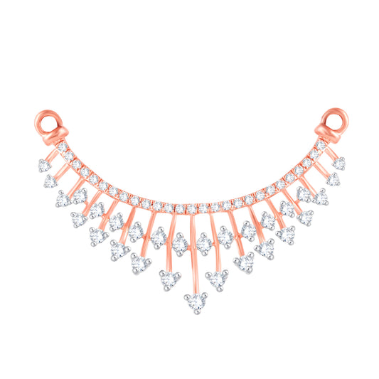 Diamond Mangalsutra Pendant for her in Rose Gold DTN22070
