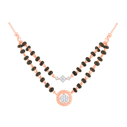 Diamond Mangalsutra Pendant for her in Rose Gold DTN22115