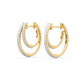 Elora Double Hoop Diamond Earrings