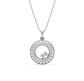 Orea Disc Oval Diamond Pendant