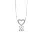 Holly Heart Solitaire Pendant